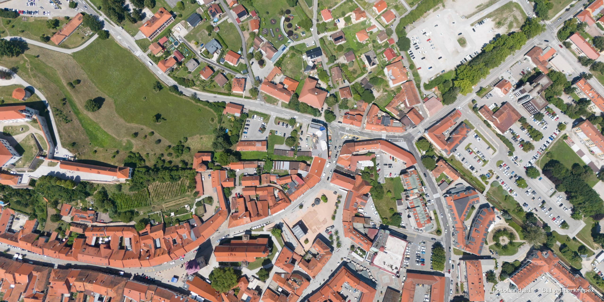 Ptuj center iz zraka