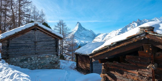 Hiške in Matterhorn